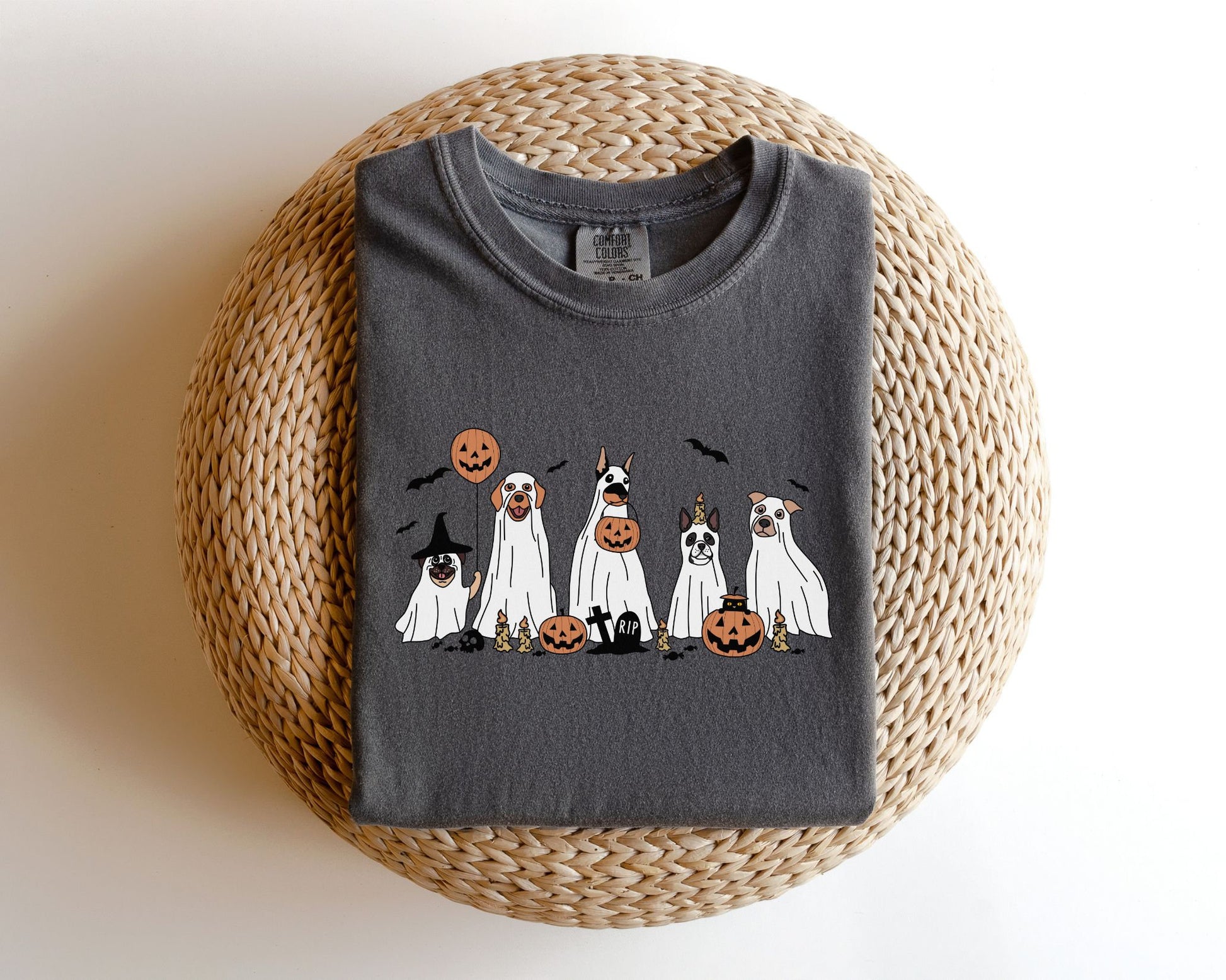 Halloween Ghost Dogs DTF Transfer, Ready to Press, Dog Lover Tshirt Design