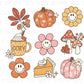 DTF Transfers, Ready to Press, T-shirt Transfers, Heat Transfer, Direct to Film, Fall dtf Transfers, Cute, Retro Groovy Halloween Collage