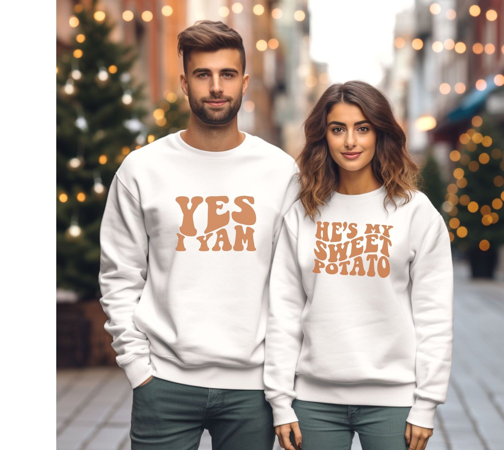 DTF Transfers, Ready to Press, T-shirt Transfers, Heat Transfer, Direct to Film, Fall Transfer, Couples, Thanksgiving, Yes I Yam