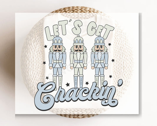 DTF Transfers, Ready to Press, T-shirt Transfers, Heat Transfer, Direct to Film, Christmas, Retro, Blue, Boy, Nutcracker, Let's Get Crackin'
