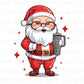 DTF Transfers, Ready to Press, T-shirt Transfers, Heat Transfer, Direct to Film, Custom, Christmas, Santa, Coffee, Boujee Santa with Tumbler