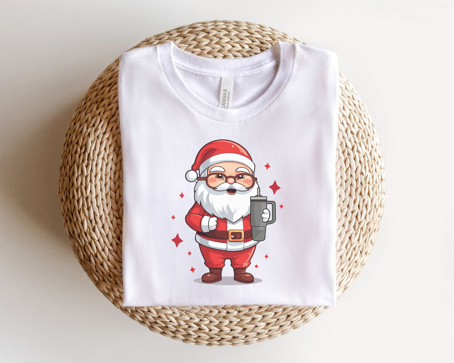 DTF Transfers, Ready to Press, T-shirt Transfers, Heat Transfer, Direct to Film, Custom, Christmas, Santa, Coffee, Boujee Santa with Tumbler