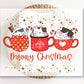 DTF Transfers, Ready to Press, T-shirt Transfers, Heat Transfer, Direct to Film, Cats, Kittens, Cups, Mugs, Holiday, Meowy Christmas