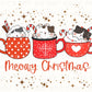 DTF Transfers, Ready to Press, T-shirt Transfers, Heat Transfer, Direct to Film, Cats, Kittens, Cups, Mugs, Holiday, Meowy Christmas