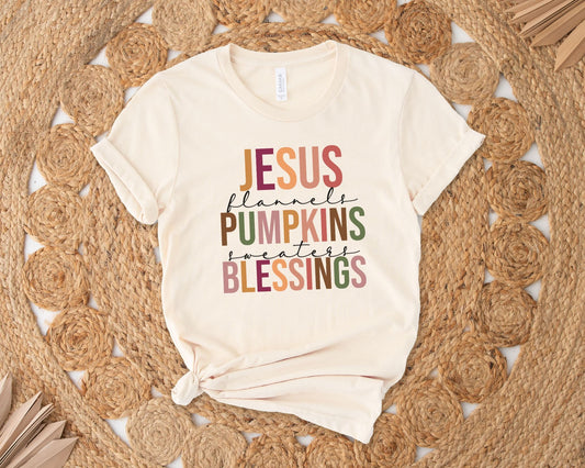 DTF Transfers, Ready to Press, T-shirt Transfers, Heat Transfer, Direct to Film, Autumn, Jesus, Flannels, Pumpkins, Sweaters, Blessings