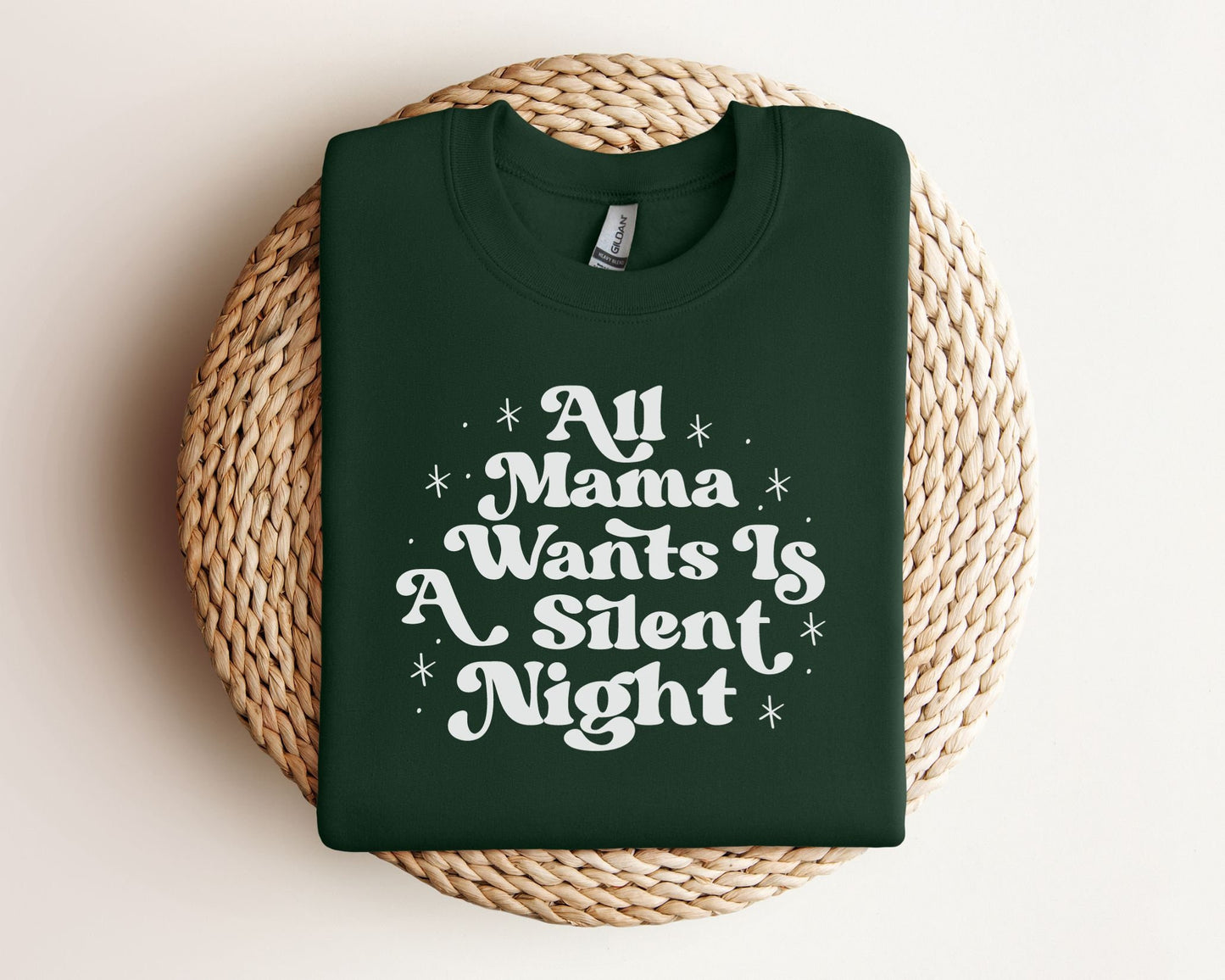 DTF Transfers, Ready to Press, T-shirt Transfers, Heat Transfer, Direct to Film, Christmas, Holiday, All Mama Wants is a Silent Night