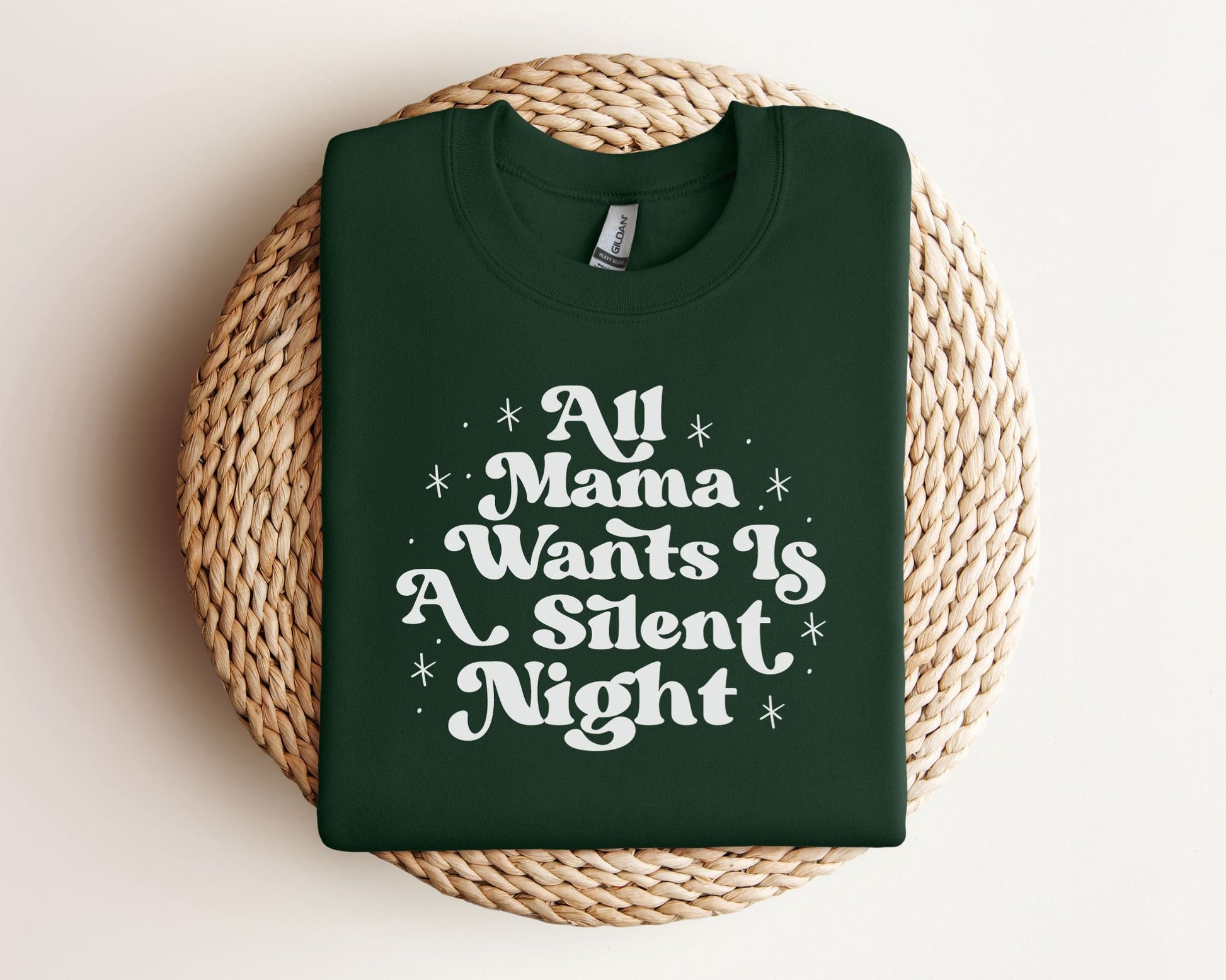 DTF Transfers, Ready to Press, T-shirt Transfers, Heat Transfer, Direct to Film, Christmas, Holiday, All Mama Wants is a Silent Night