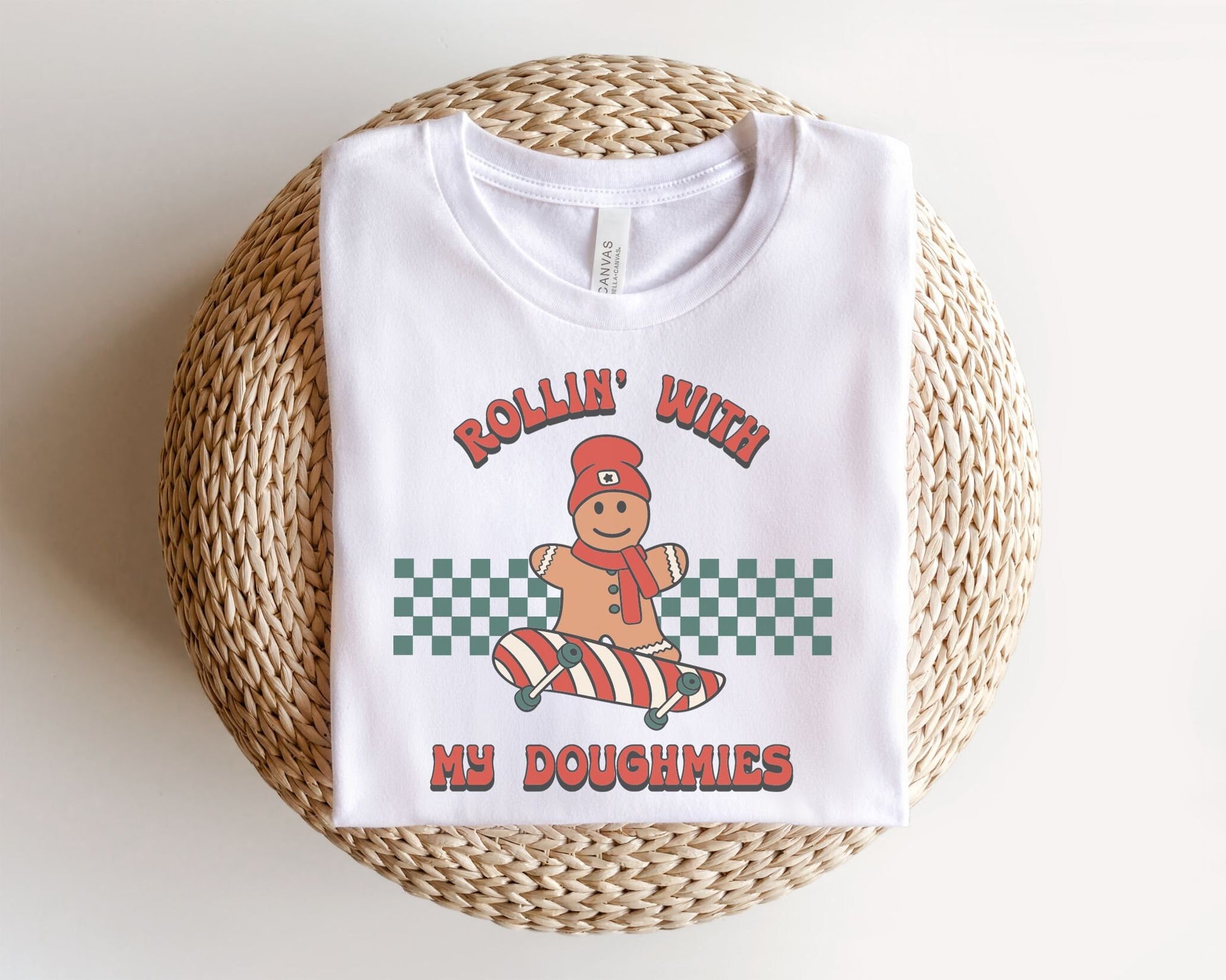 DTF Transfers, Ready to Press, T-shirt Transfers, Heat Transfer, Direct to Film, Christmas, Gingerbread Man, Rollin' with My Doughmies