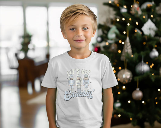 DTF Transfers, Ready to Press, T-shirt Transfers, Heat Transfer, Direct to Film, Christmas, Retro, Blue, Boy, Nutcracker, Let's Get Crackin'