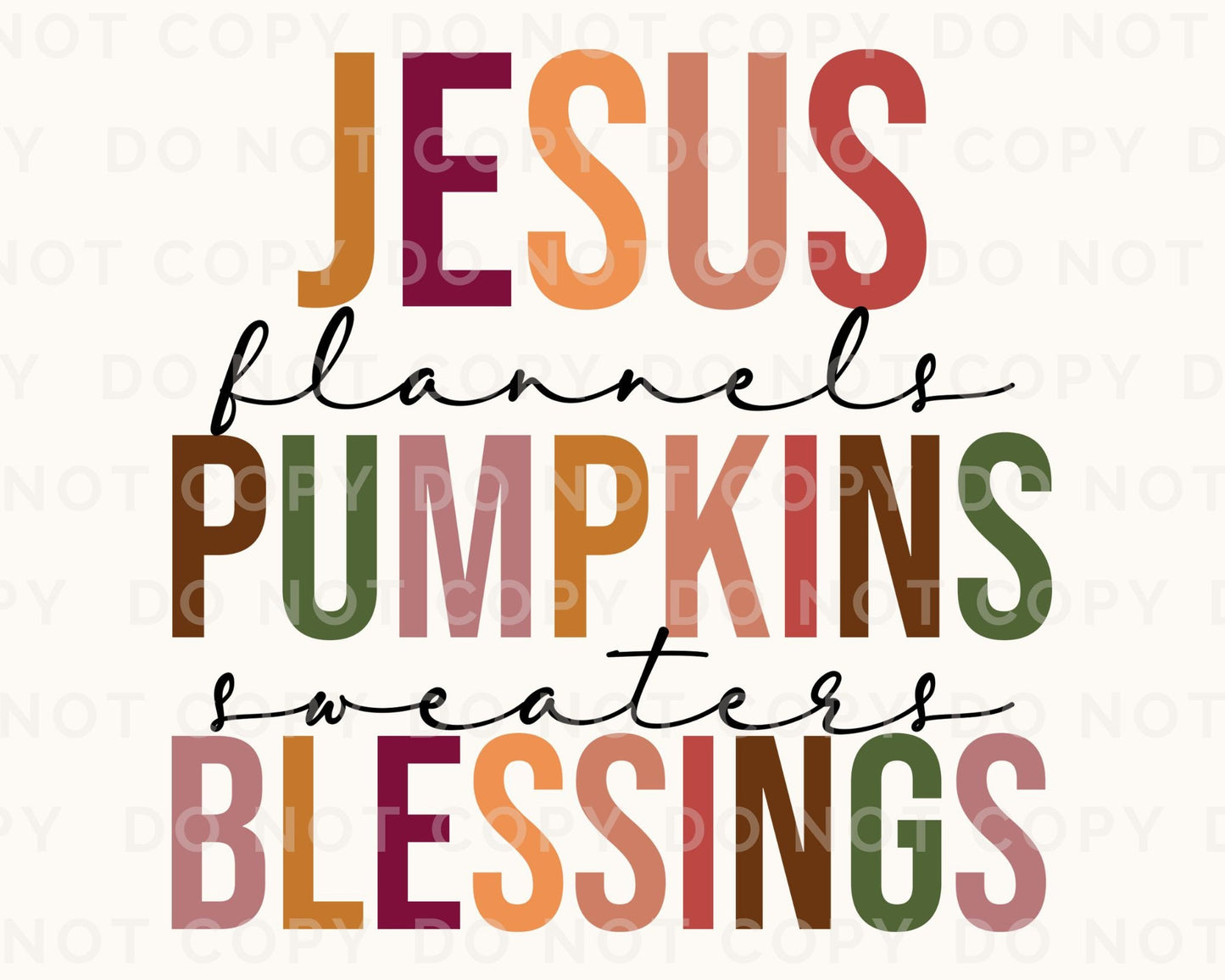 DTF Transfers, Ready to Press, T-shirt Transfers, Heat Transfer, Direct to Film, Autumn, Jesus, Flannels, Pumpkins, Sweaters, Blessings