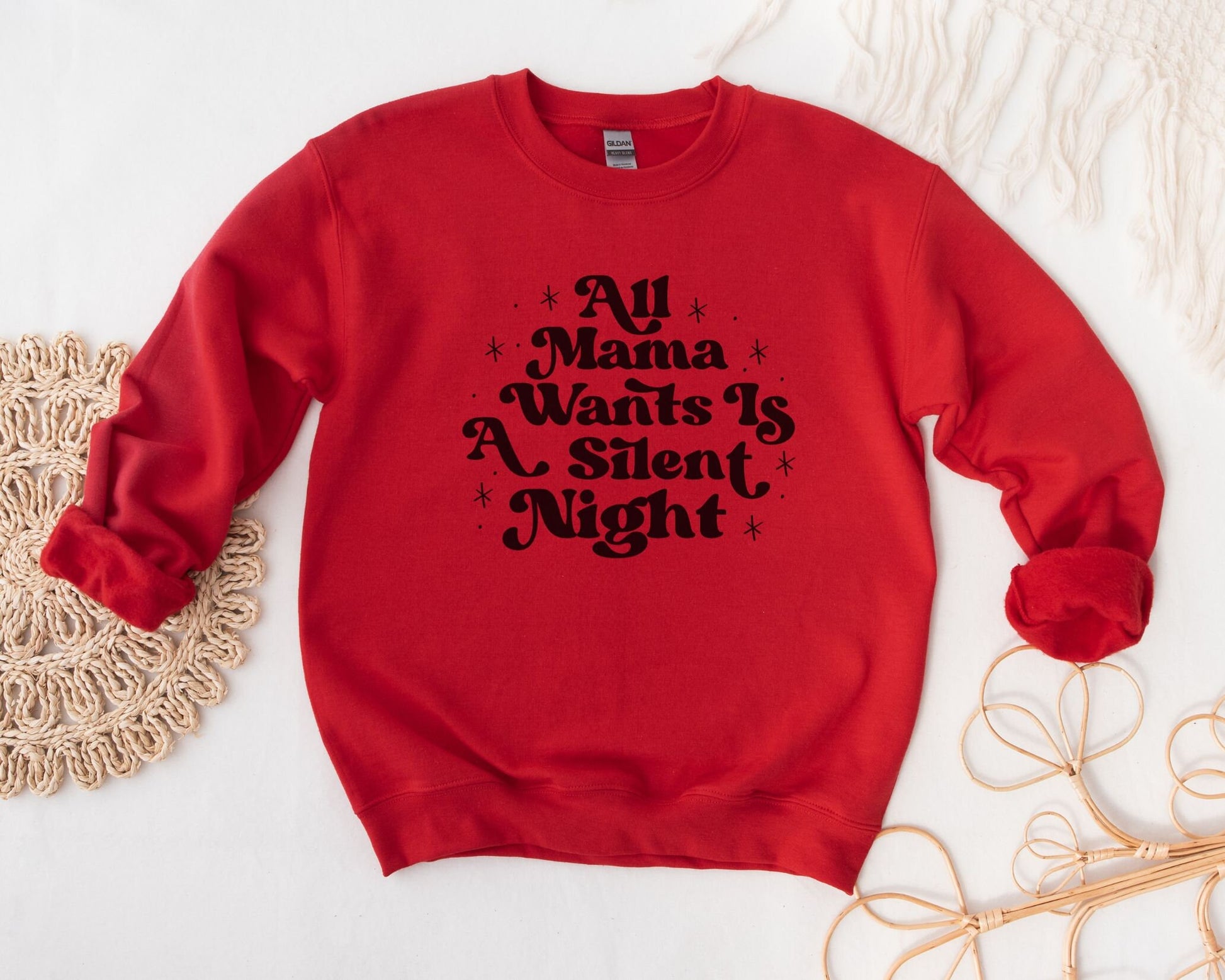 DTF Transfers, Ready to Press, T-shirt Transfers, Heat Transfer, Direct to Film, Christmas, Holiday, All Mama Wants is a Silent Night