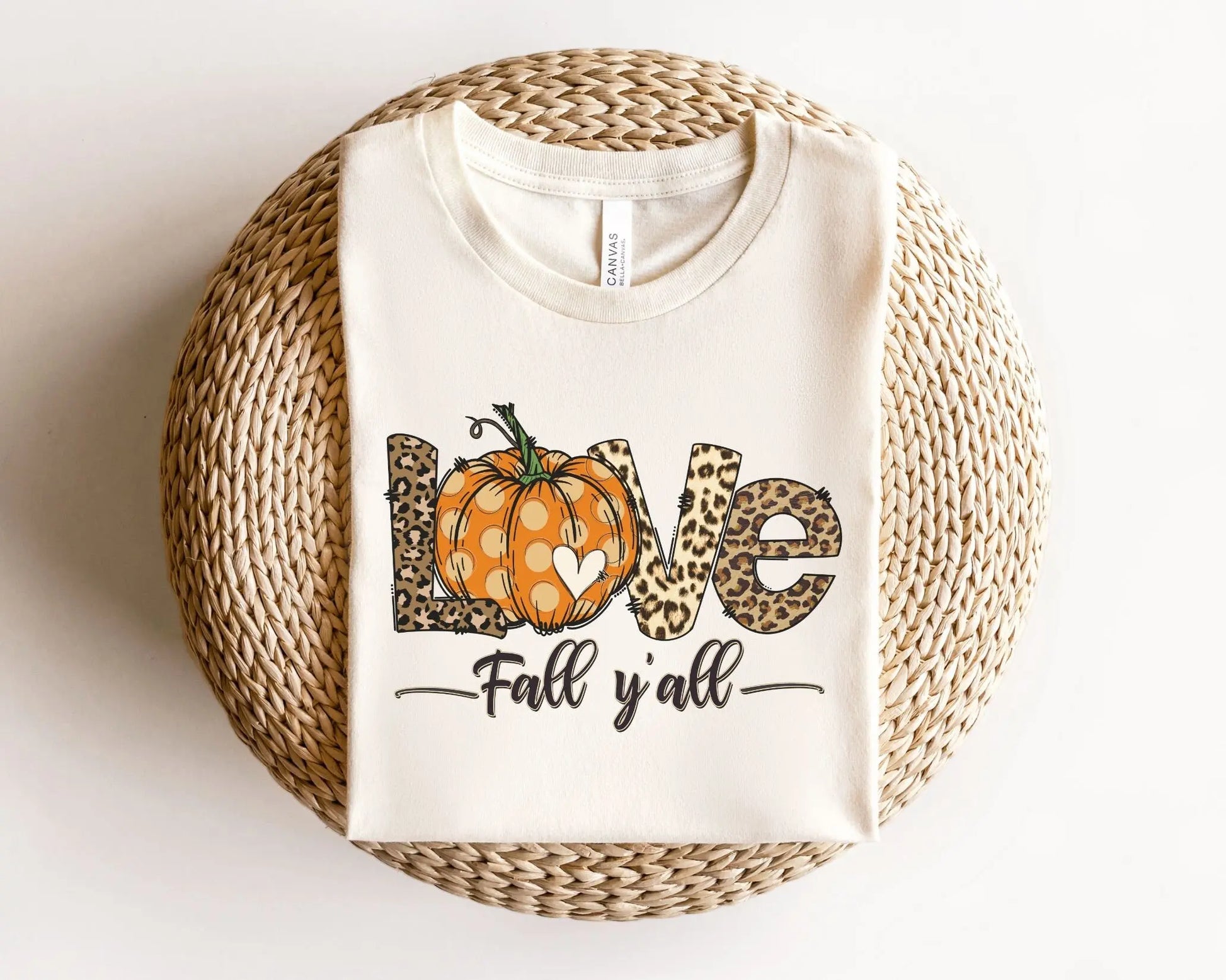 DTF Transfers, Ready to Press, T-shirt Transfers, Heat Transfer, Direct to Film, Fall, Leopard, Pumpkin, Thanksgiving, Love Fall Ya'll