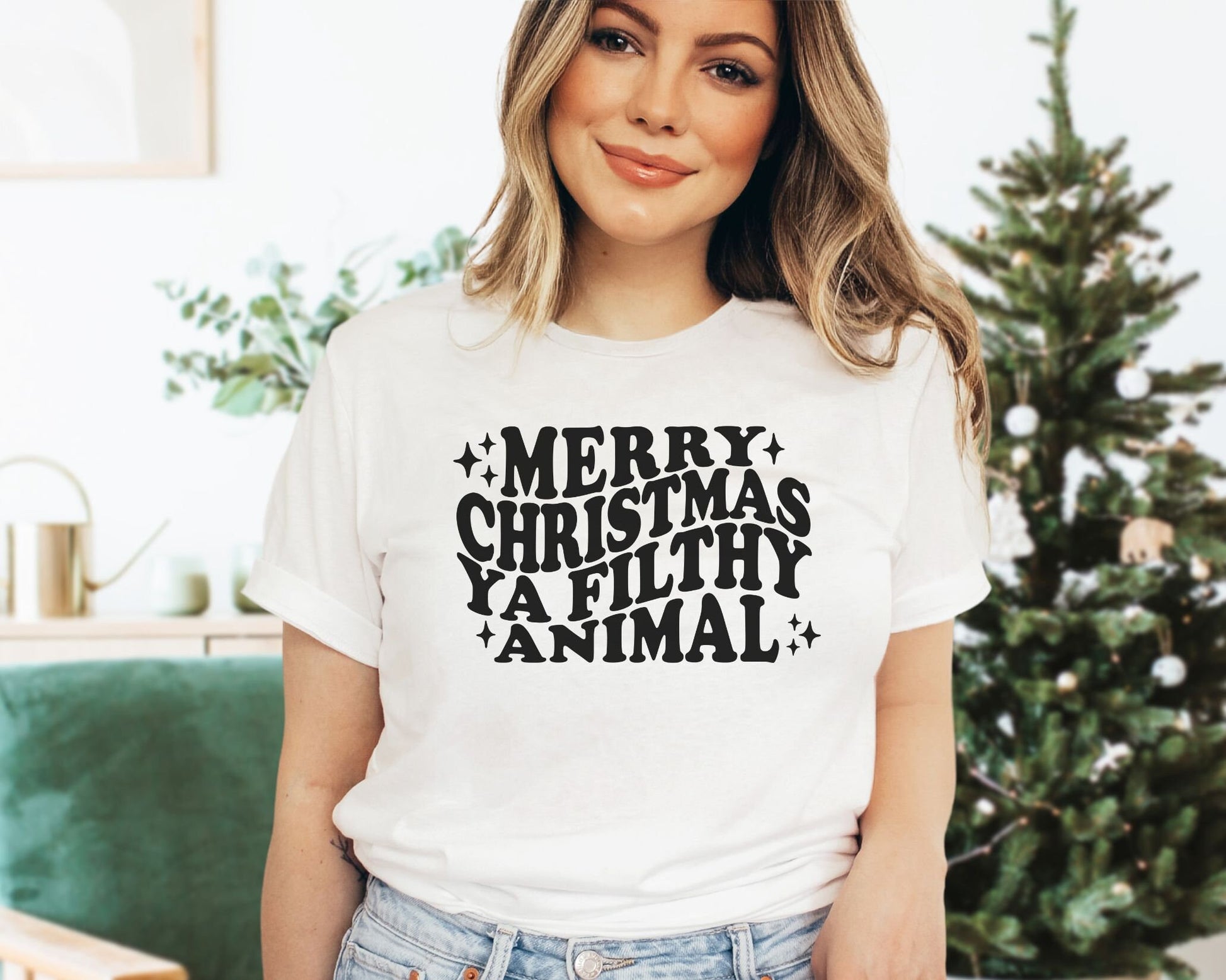 DTF Transfers, Ready to Press, T-shirt Transfers, Custom, Heat Transfer, Direct to Film, Christmas, Quote, Merry Christmas Ya Filthy Animal