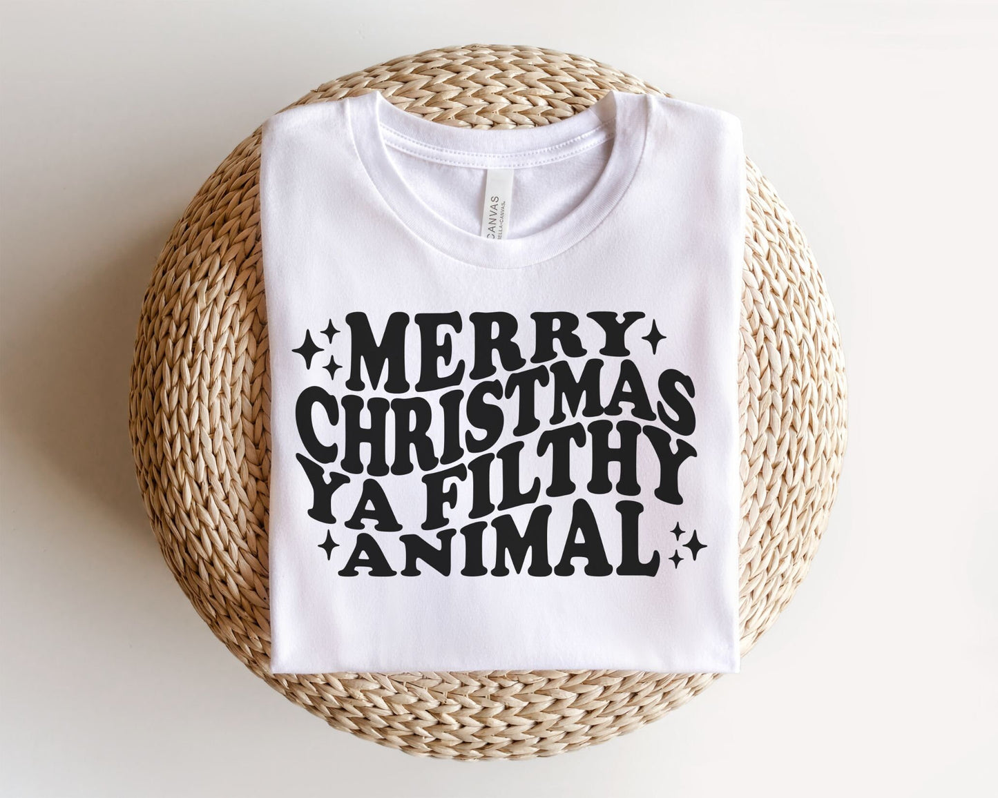 DTF Transfers, Ready to Press, T-shirt Transfers, Custom, Heat Transfer, Direct to Film, Christmas, Quote, Merry Christmas Ya Filthy Animal