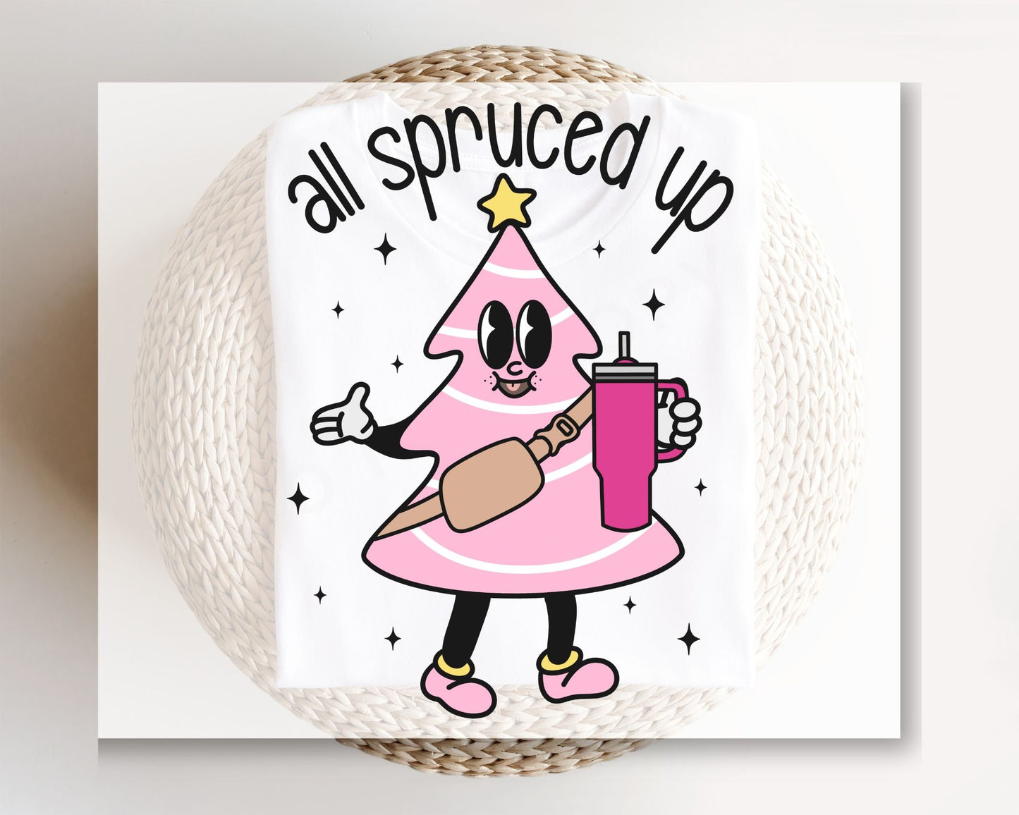 DTF Transfers, Ready to Press, T-shirt Transfers, Heat Transfer, Direct to Film, Holiday, Tumbler, Retro Christmas Tree, All Spruced Up