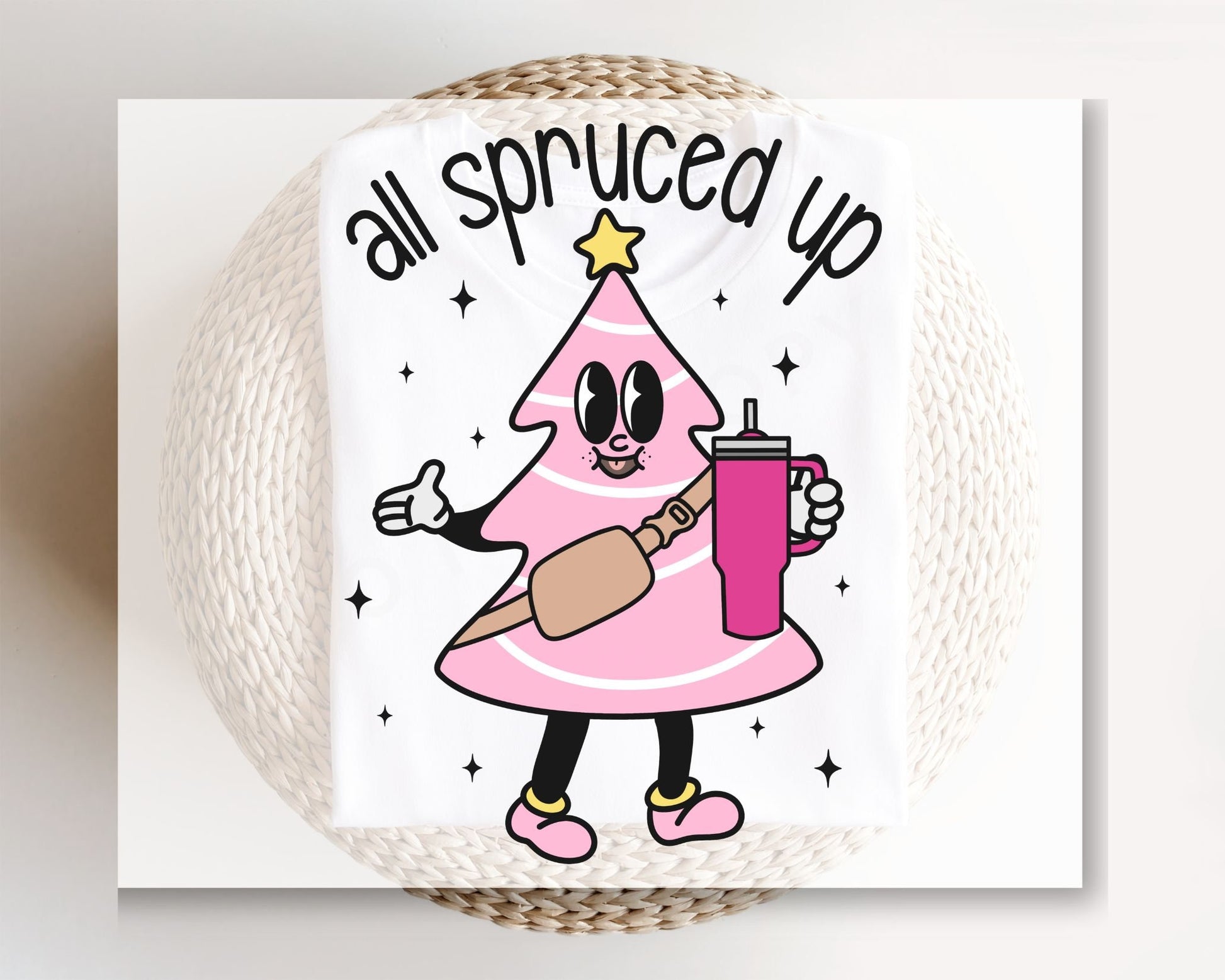 DTF Transfers, Ready to Press, T-shirt Transfers, Heat Transfer, Direct to Film, Holiday, Tumbler, Retro Christmas Tree, All Spruced Up