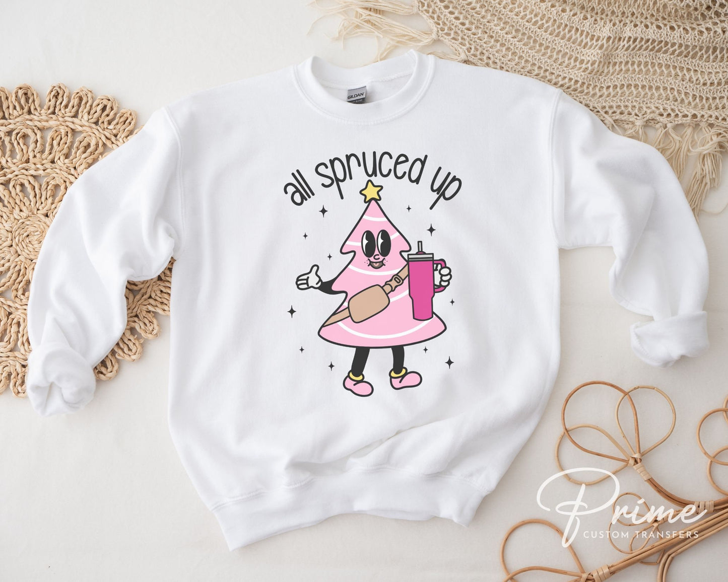 DTF Transfers, Ready to Press, T-shirt Transfers, Heat Transfer, Direct to Film, Holiday, Tumbler, Retro Christmas Tree, All Spruced Up