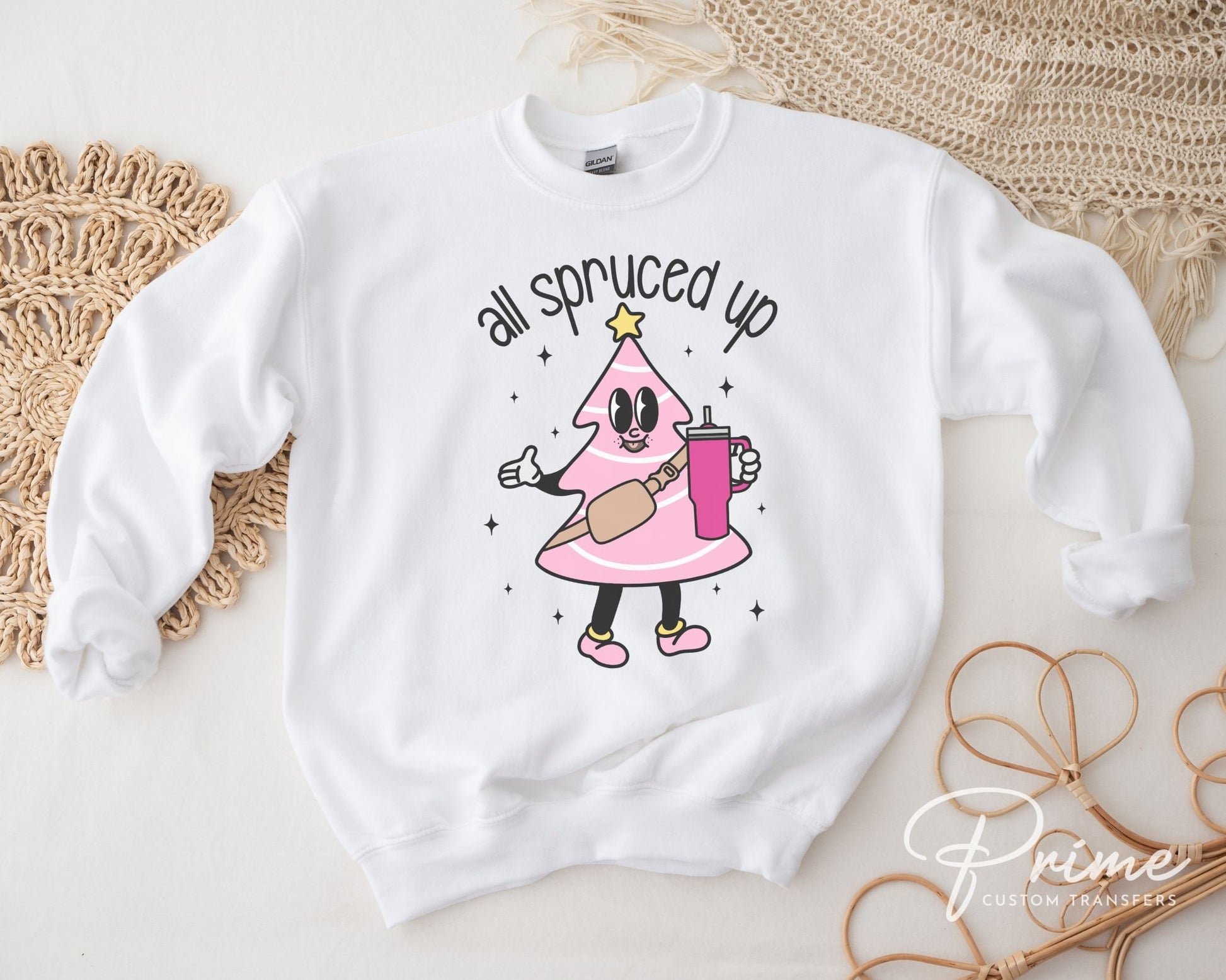 DTF Transfers, Ready to Press, T-shirt Transfers, Heat Transfer, Direct to Film, Holiday, Tumbler, Retro Christmas Tree, All Spruced Up