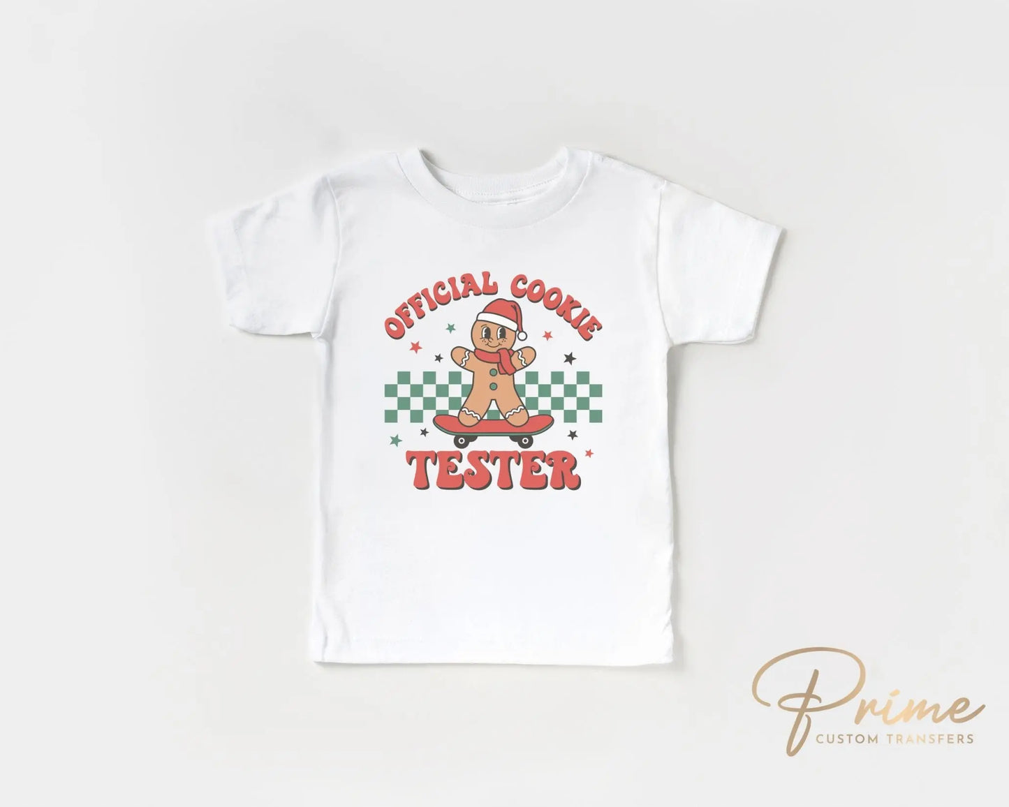 DTF Transfers, Ready to Press, T-shirt Transfers, Heat Transfer, Direct to Film, Christmas, Cute, Kid, Gingerbread, Official Cookie Tester