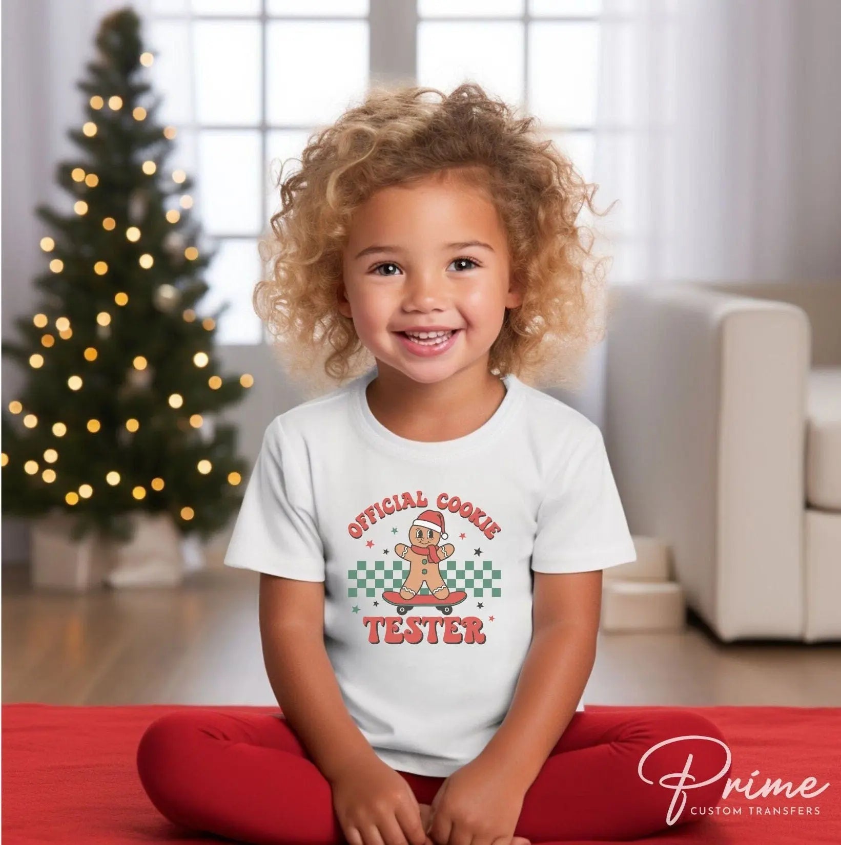 DTF Transfers, Ready to Press, T-shirt Transfers, Heat Transfer, Direct to Film, Christmas, Cute, Kid, Gingerbread, Official Cookie Tester