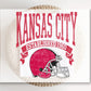 Football DTF Transfers, Ready to Press, T-shirt Transfers, Heat Transfer, Direct to Film, Sports, Full Color, Vintage, Kansas City Football