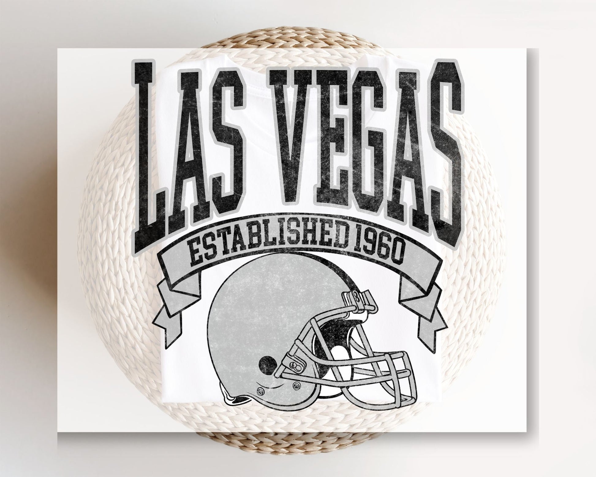 Football DTF Transfers, Ready to Press, T-shirt Transfers, Heat Transfer, Direct to Film, Sports, Full Color, Vintage, Las Vegas Football