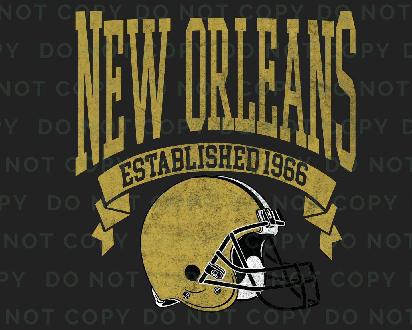 Football DTF Transfers, Ready to Press, T-shirt Transfers, Heat Transfer, Direct to Film, Sports, Full Color, Vintage, New Orleans Football