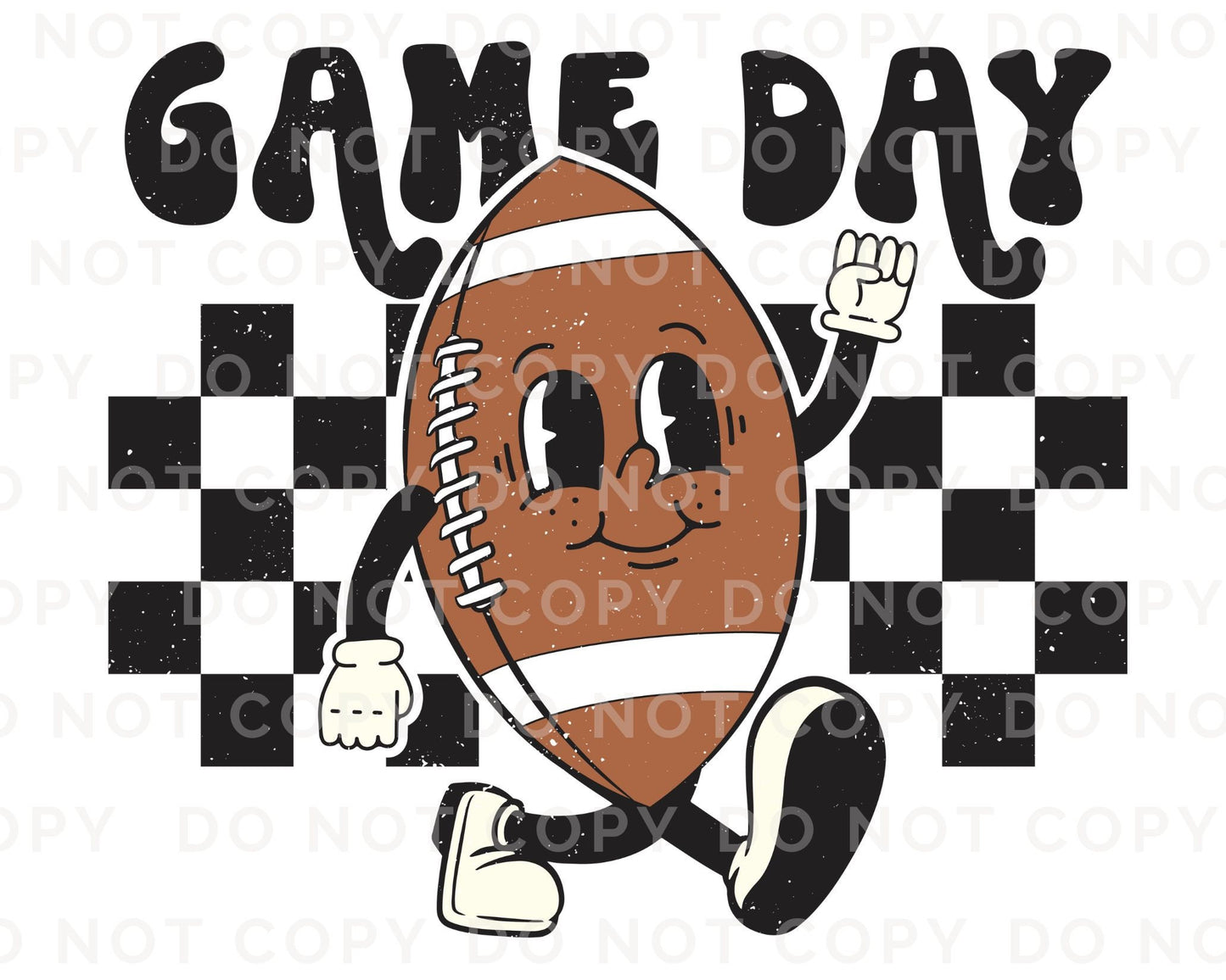 Football DTF Transfers, Ready to Press, T-shirt Transfers, Heat Transfer, Direct to Film, Sports, Cartoon, Characters, Game Day, Retro