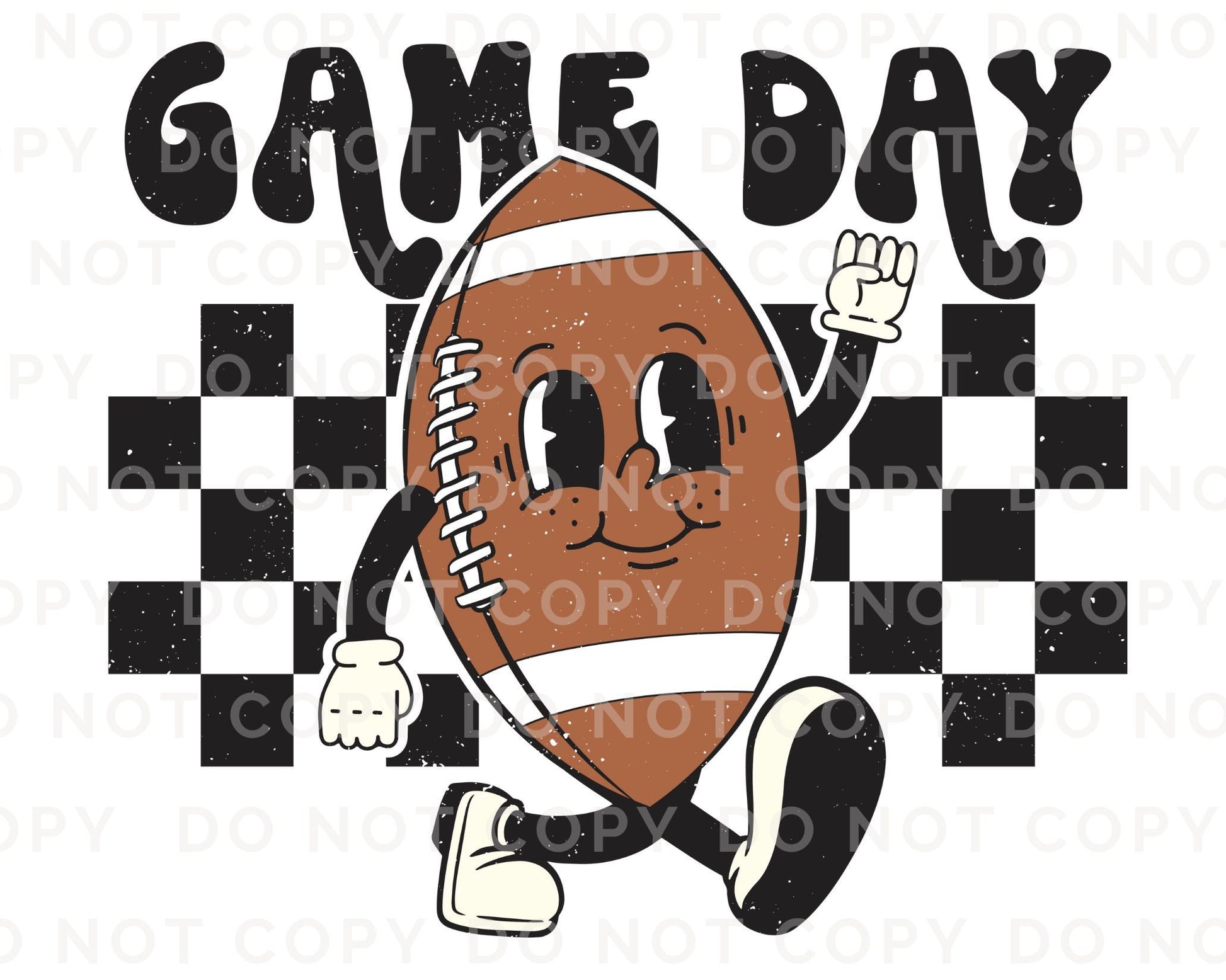 Football DTF Transfers, Ready to Press, T-shirt Transfers, Heat Transfer, Direct to Film, Sports, Cartoon, Characters, Game Day, Retro