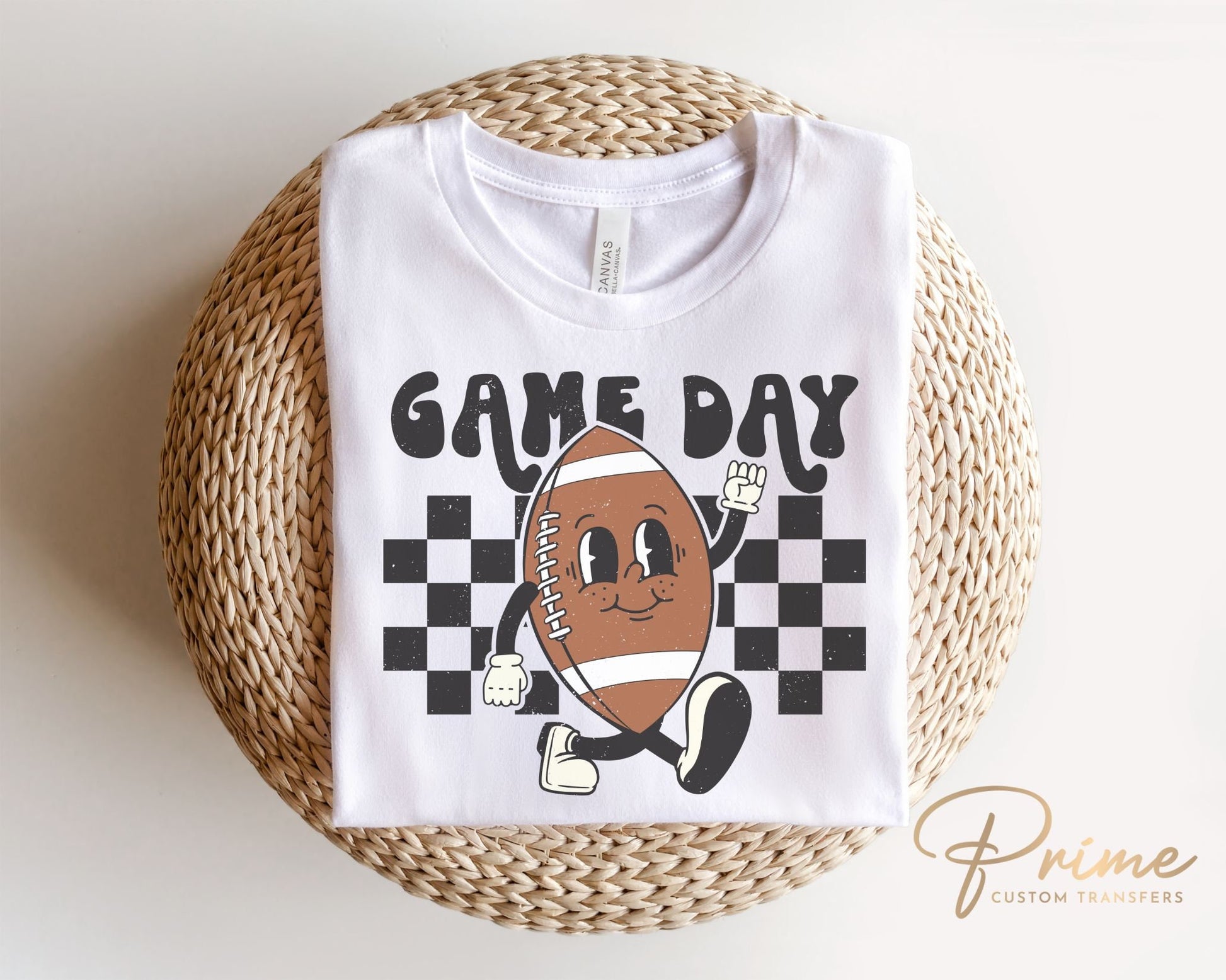 Football DTF Transfers, Ready to Press, T-shirt Transfers, Heat Transfer, Direct to Film, Sports, Cartoon, Characters, Game Day, Retro