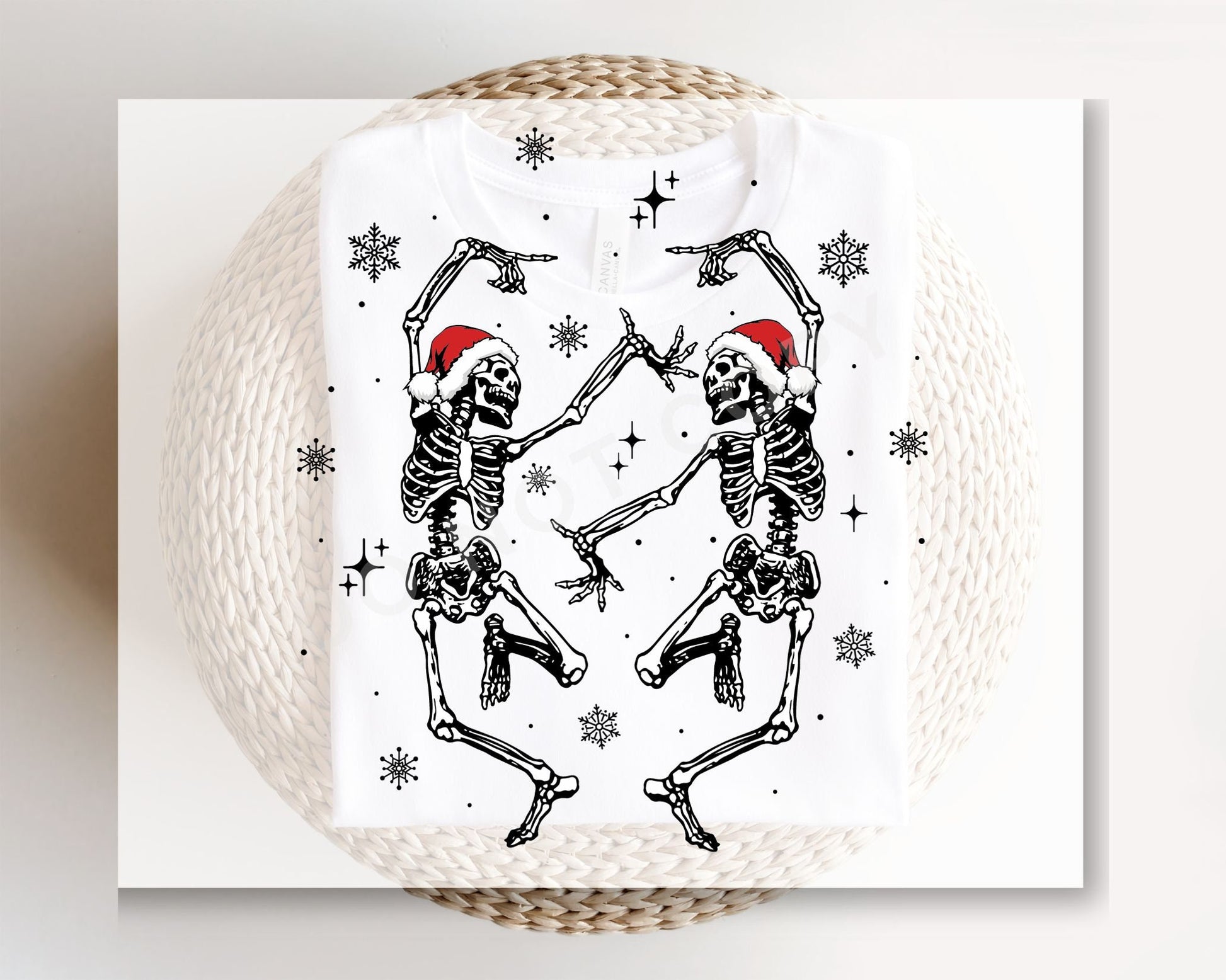 DTF Transfers, Ready to Press, T-shirt Transfers, Heat Transfer, Direct to Film, Holiday, Skull, Christmas, Jolly Dancing Skeletons