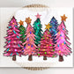 DTF Transfers, Ready to Press, T-shirt Transfers, Heat Transfer, Direct to Film, Holiday, Christmas Trees with Lights
