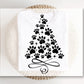 DTF Transfers, Ready to Press, T-shirt Transfers, Heat Transfer, Direct to Film, Holiday, Dog, Cat, Pet, Paw Christmas Tree - Black