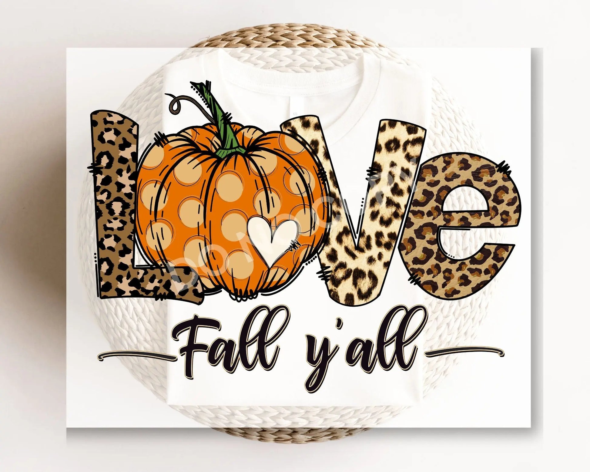 DTF Transfers, Ready to Press, T-shirt Transfers, Heat Transfer, Direct to Film, Fall, Leopard, Pumpkin, Thanksgiving, Love Fall Ya'll