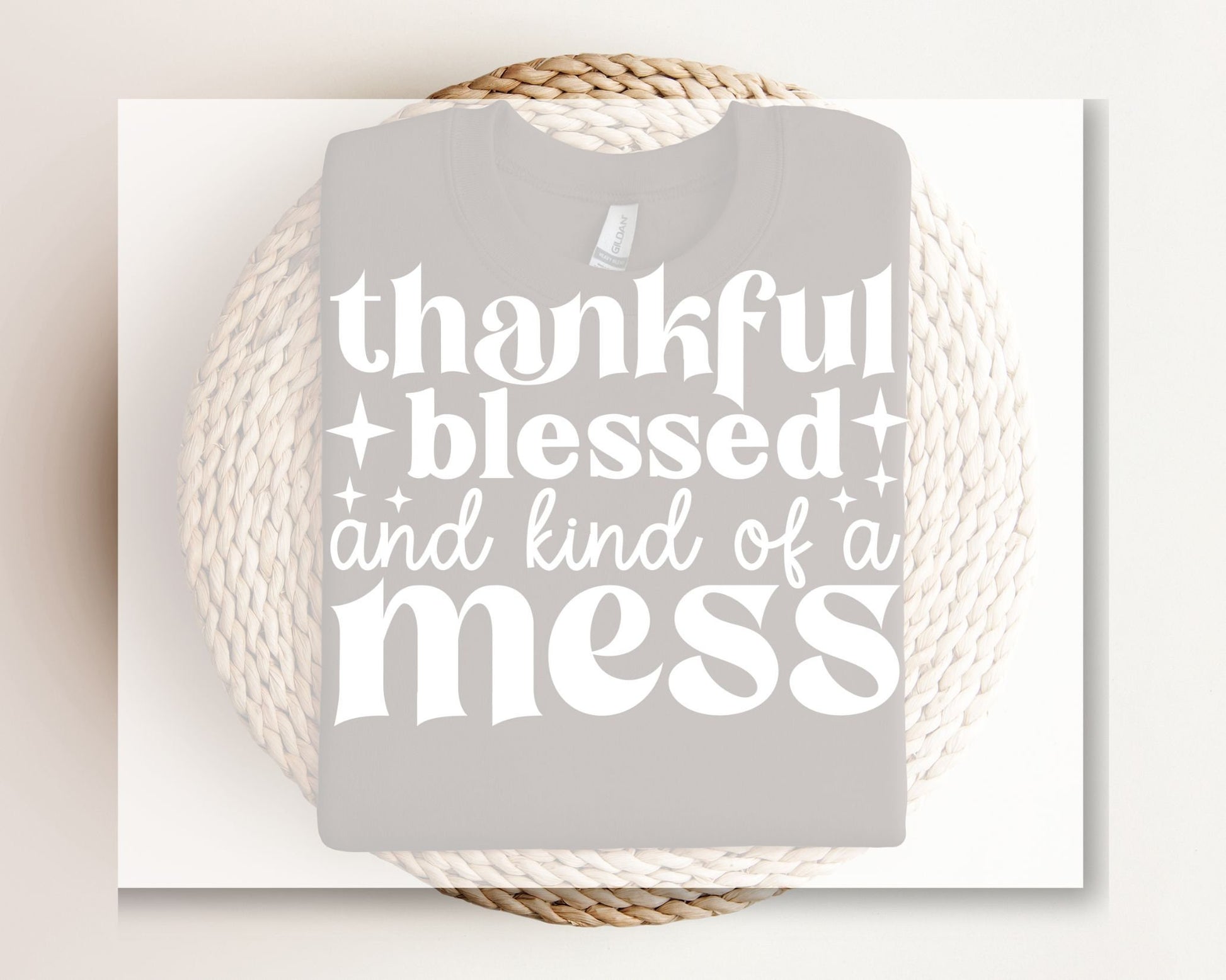 DTF Transfers, Ready to Press, T-shirt Transfers, Heat Transfer, Direct to Film, Thanksgiving, Mom, Thankful Blessed and Kind of a Mess