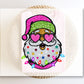 DTF Transfers, Ready to Press, T-shirt Transfers, Heat Transfer, Direct to Film, Christmas, Holiday, Sparkly Santa with Glasses