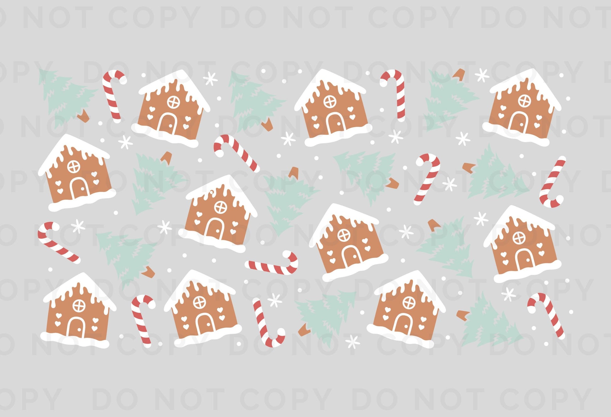 Christmas UV DTF Libbey 16oz Cup Wrap Sticker, Ready to Ship, rts, Direct to Film, Glass Can, Permanent, Baking, Winter Gingerbread House