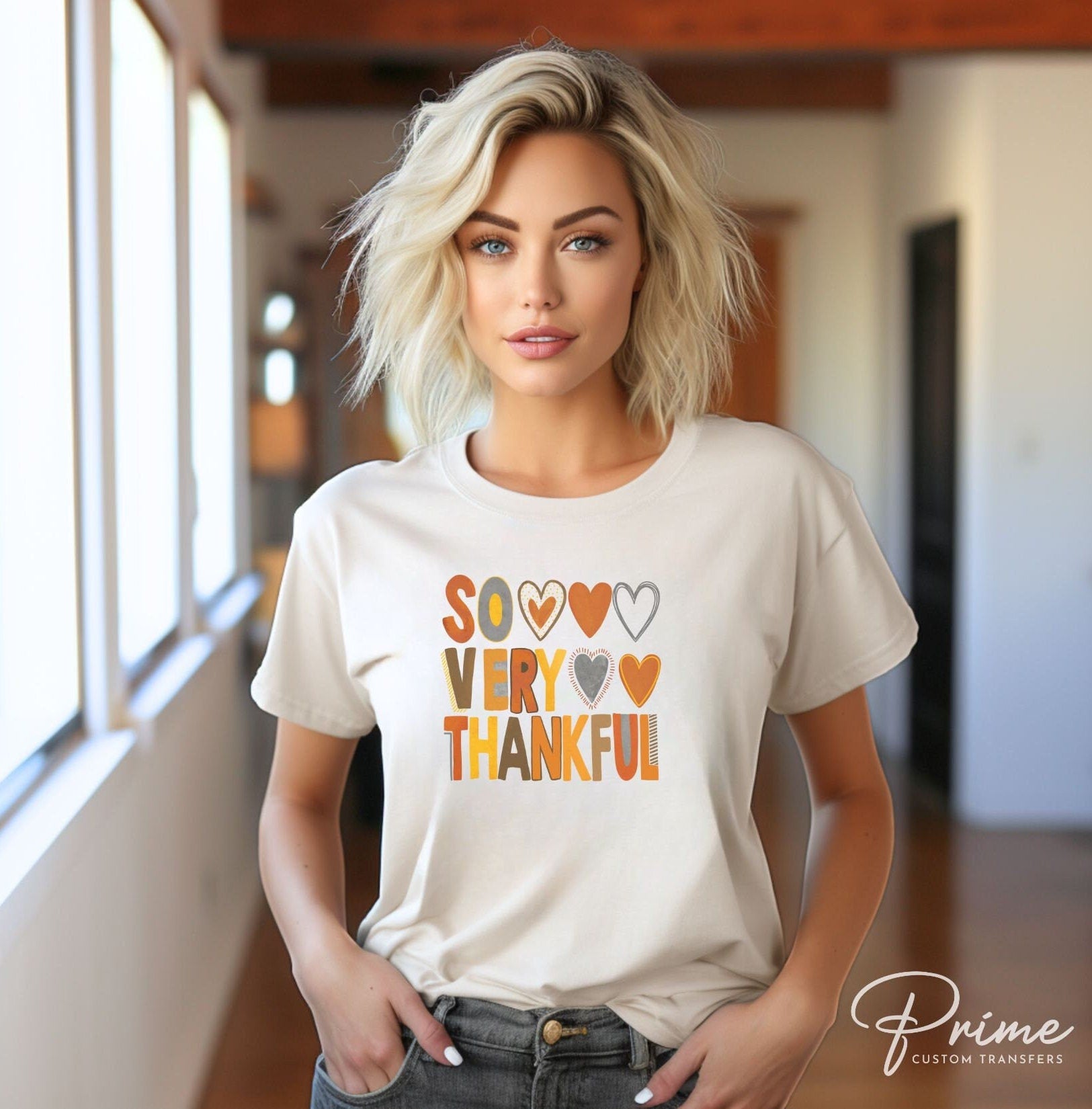 Thanksgiving DTF Transfers, Ready to Press, T-shirt Transfers, Heat Transfer, Direct to Film, Fall, Holiday, Blessed, So Very Thankful