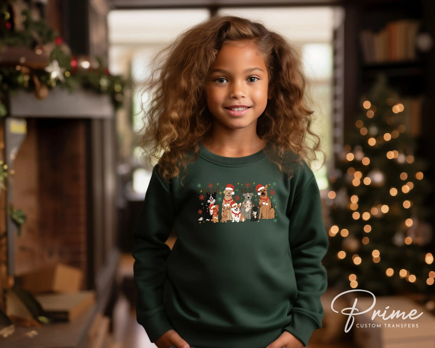Christmas DTF Transfers, Ready to Press, T-shirt, Custom, Heat Transfer, Direct to Film, Christmas, Pet Lover, Santa Hat, Woofmas, Dog Mama