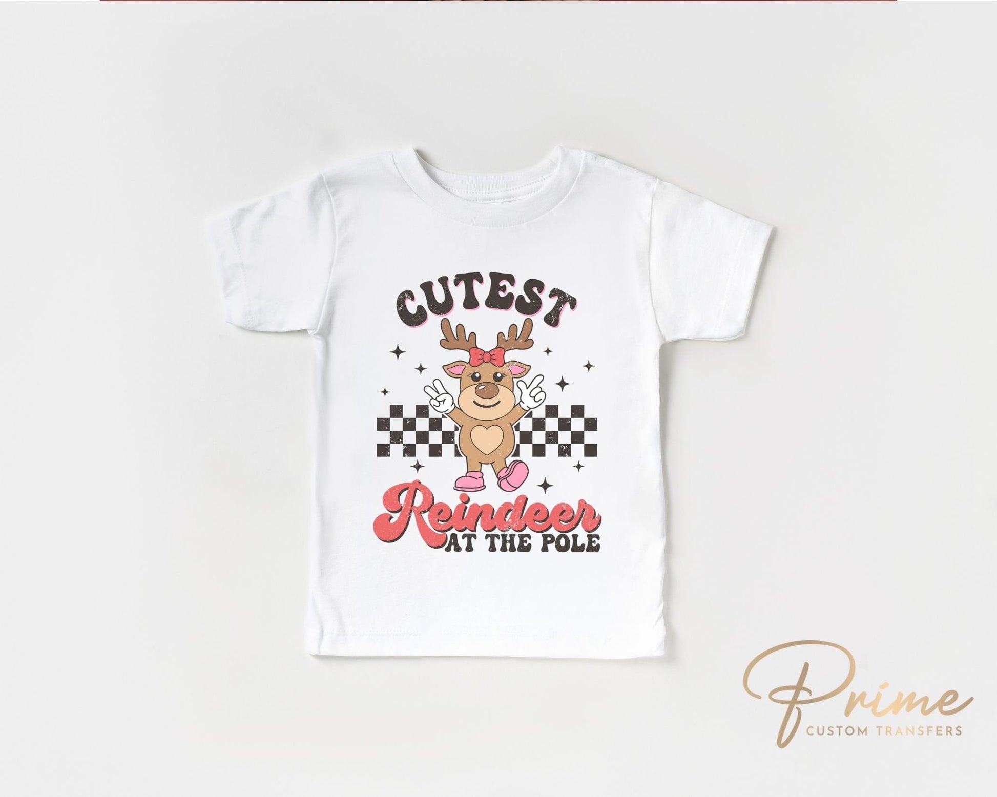 Christmas DTF Transfers, Ready to Press, T-shirt Transfers, Heat Transfer, Direct to Film, Holiday, Kid, Santa, Cutest Reindeer at The Pole