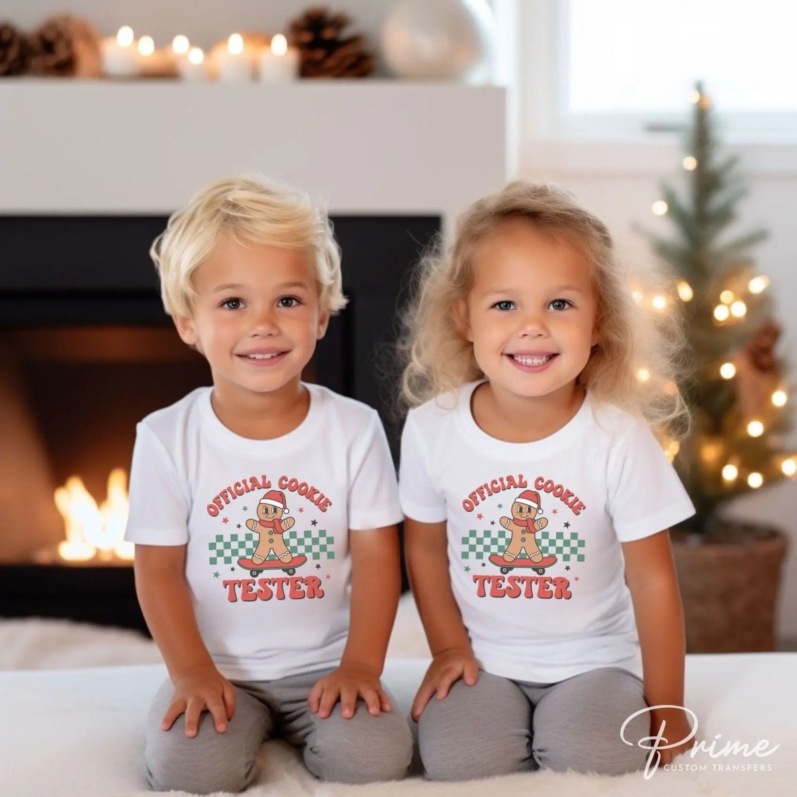 DTF Transfers, Ready to Press, T-shirt Transfers, Heat Transfer, Direct to Film, Christmas, Cute, Kid, Gingerbread, Official Cookie Tester
