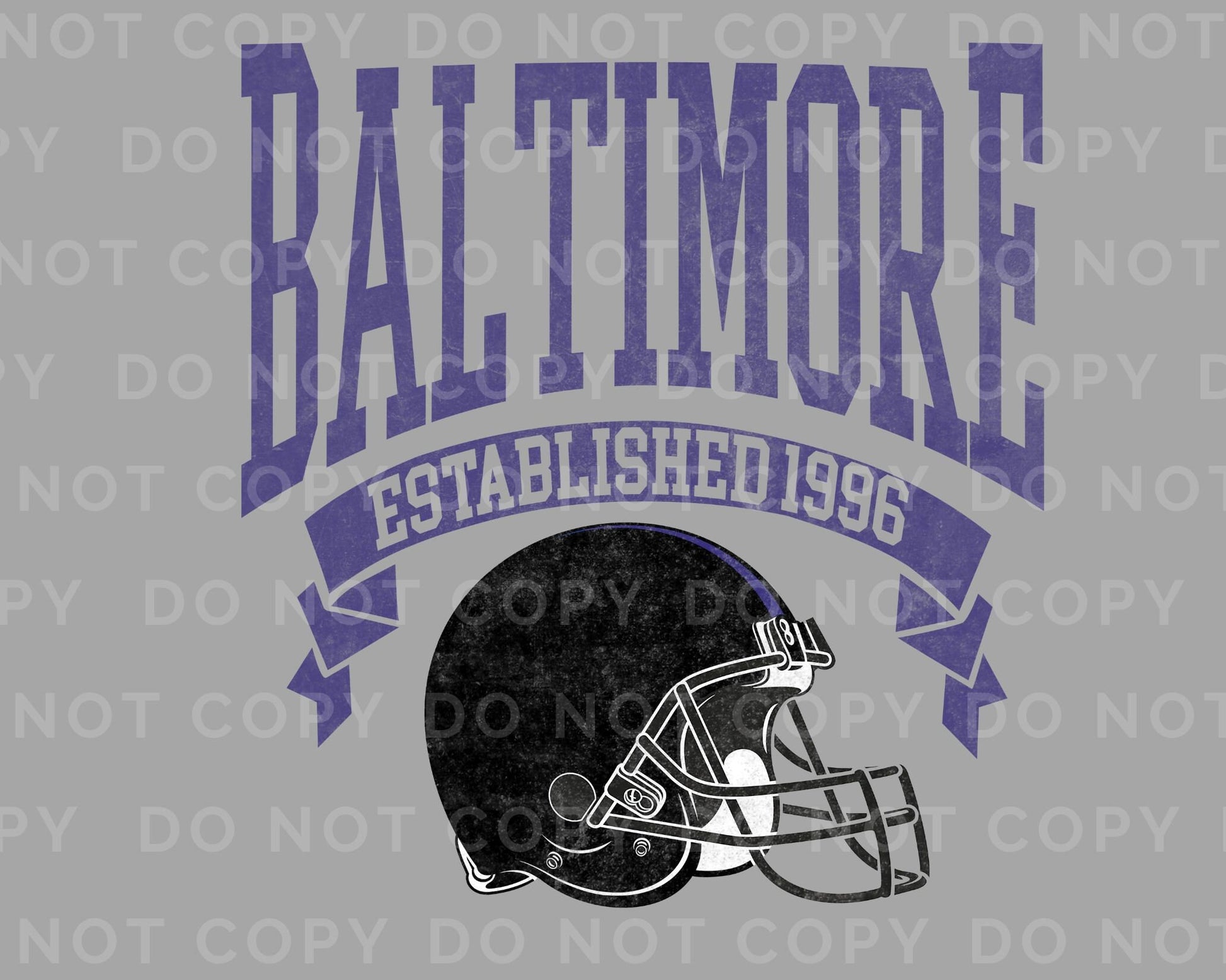 Football DTF Transfers, Ready to Press, T-shirt Transfers, Heat Transfer, Direct to Film, Sports, Full Color, Vintage, Baltimore Football