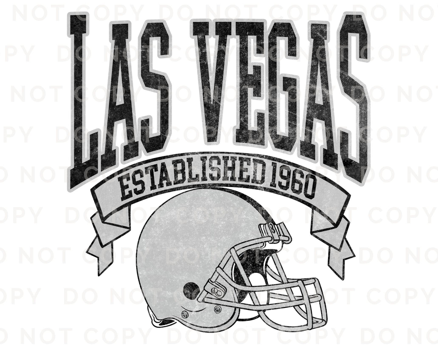 Football DTF Transfers, Ready to Press, T-shirt Transfers, Heat Transfer, Direct to Film, Sports, Full Color, Vintage, Las Vegas Football