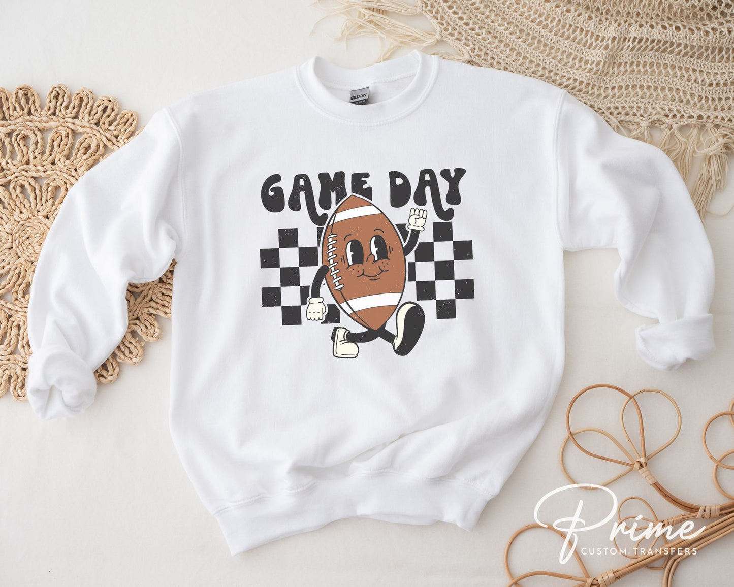 Football DTF Transfers, Ready to Press, T-shirt Transfers, Heat Transfer, Direct to Film, Sports, Cartoon, Characters, Game Day, Retro