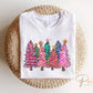 DTF Transfers, Ready to Press, T-shirt Transfers, Heat Transfer, Direct to Film, Holiday, Christmas Trees with Lights