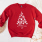 DTF Transfers, Ready to Press, T-shirt Transfers, Heat Transfer, Direct to Film, Holiday, Dog, Cat, Pet, Paw Christmas Tree - White