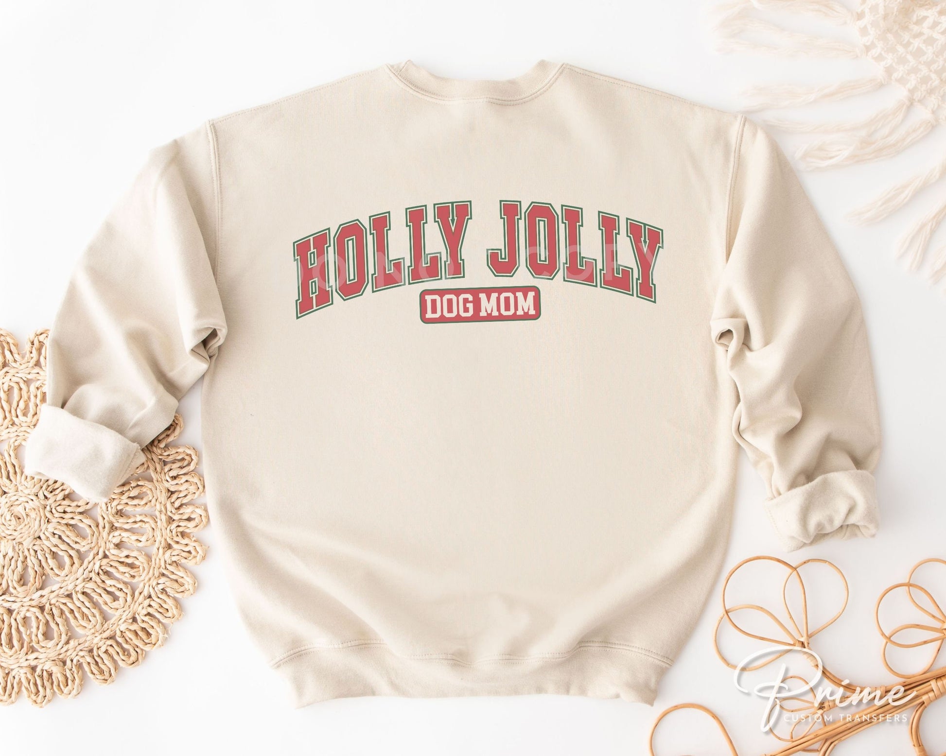 DTF Transfers, Ready to Press, T-shirt Transfers, Heat Transfer, Direct to Film, Custom, Christmas, Pets, Mama, Holly Jolly Dog Mom