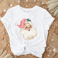 DTF Transfers, Ready to Press, T-shirt Transfers, Heat Transfer, Direct to Film, Christmas, Holiday, Cute, Vintage Pink Vintage Santa Claus