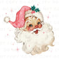 DTF Transfers, Ready to Press, T-shirt Transfers, Heat Transfer, Direct to Film, Christmas, Holiday, Cute, Vintage Pink Vintage Santa Claus
