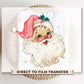 DTF Transfers, Ready to Press, T-shirt Transfers, Heat Transfer, Direct to Film, Christmas, Holiday, Cute, Vintage Pink Vintage Santa Claus